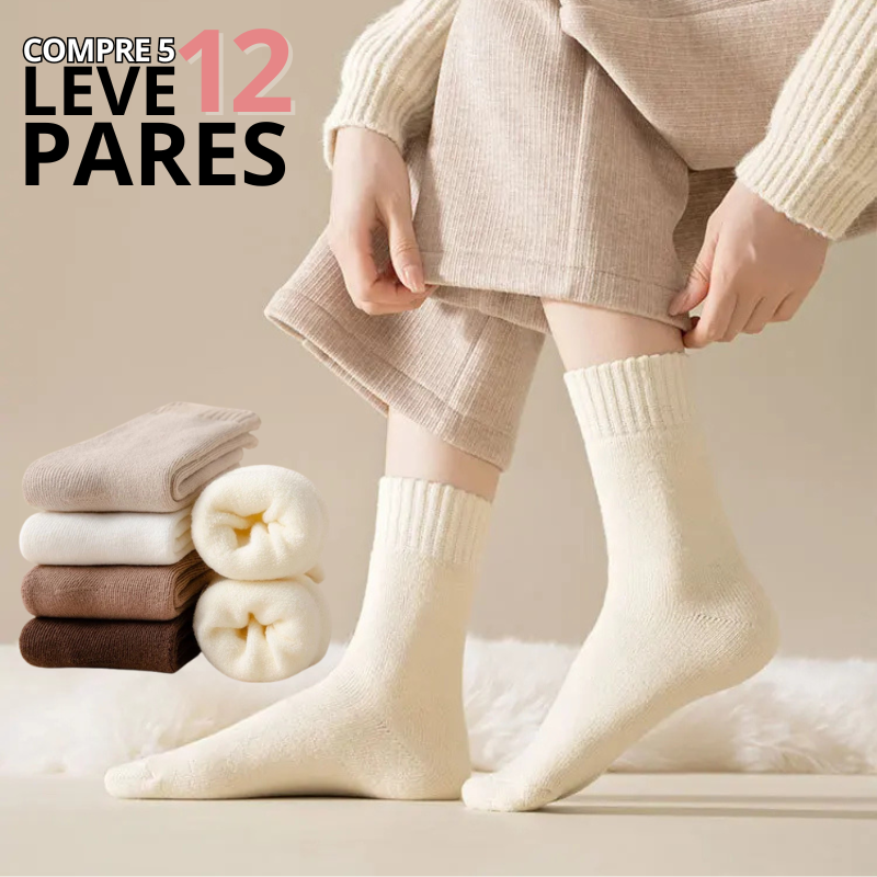 Meias Ortopédicas Nuvem Térmica™ – Compre 5, Leve 12 Pares