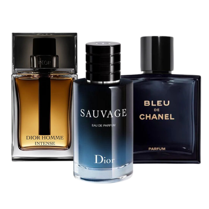 3 Parfums Sauvage Dior, Bleu de Chanel, Dior Homme Intense (Eau de Parfum)