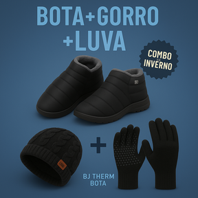 BJ Therm™ - Bota de Inverno Impermeável Unissex + BRINDE: 1 Gorro e 1 Luva