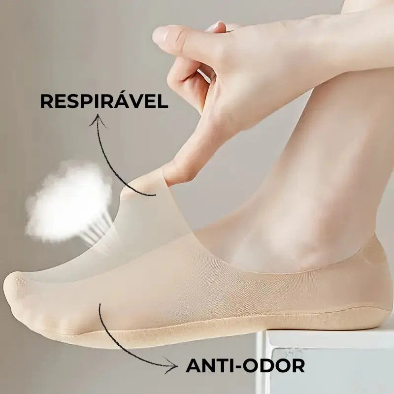 Meias Invisíveis Ortopédicas ConfortLife® -  [SOMENTE HOJE COMPRE 5 LEVE 12 PARES]