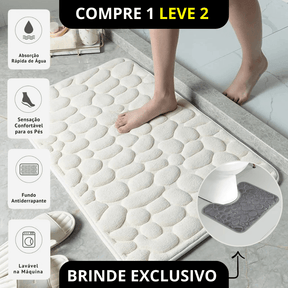 Tapete para Banheiro Antiderrapante Ultra Absorvente – (Compre 1 leve 2 + Brinde Exclusivo)