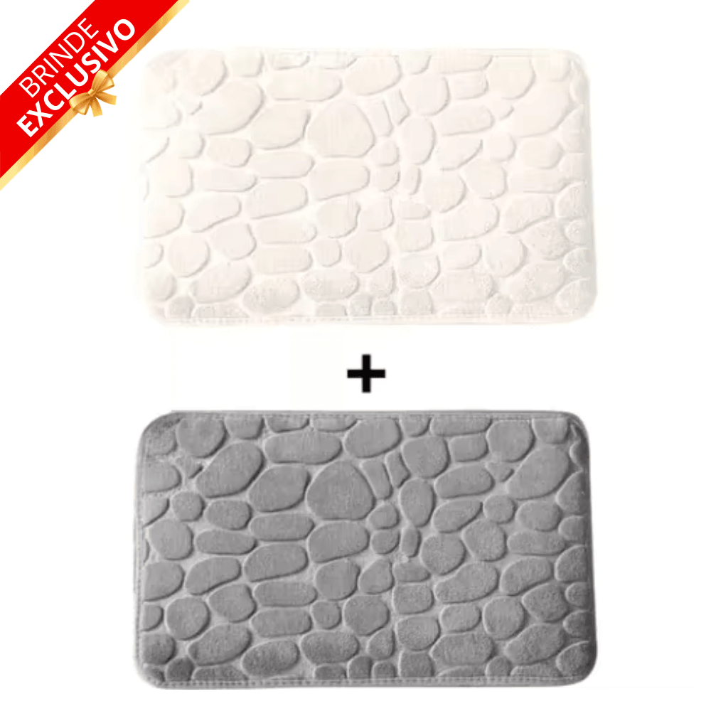 Tapete para Banheiro Antiderrapante Ultra Absorvente – (Compre 1 leve 2 + Brinde Exclusivo)