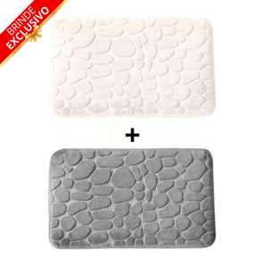 Tapete para Banheiro Antiderrapante Ultra Absorvente – (Compre 1 leve 2 + Brinde Exclusivo)