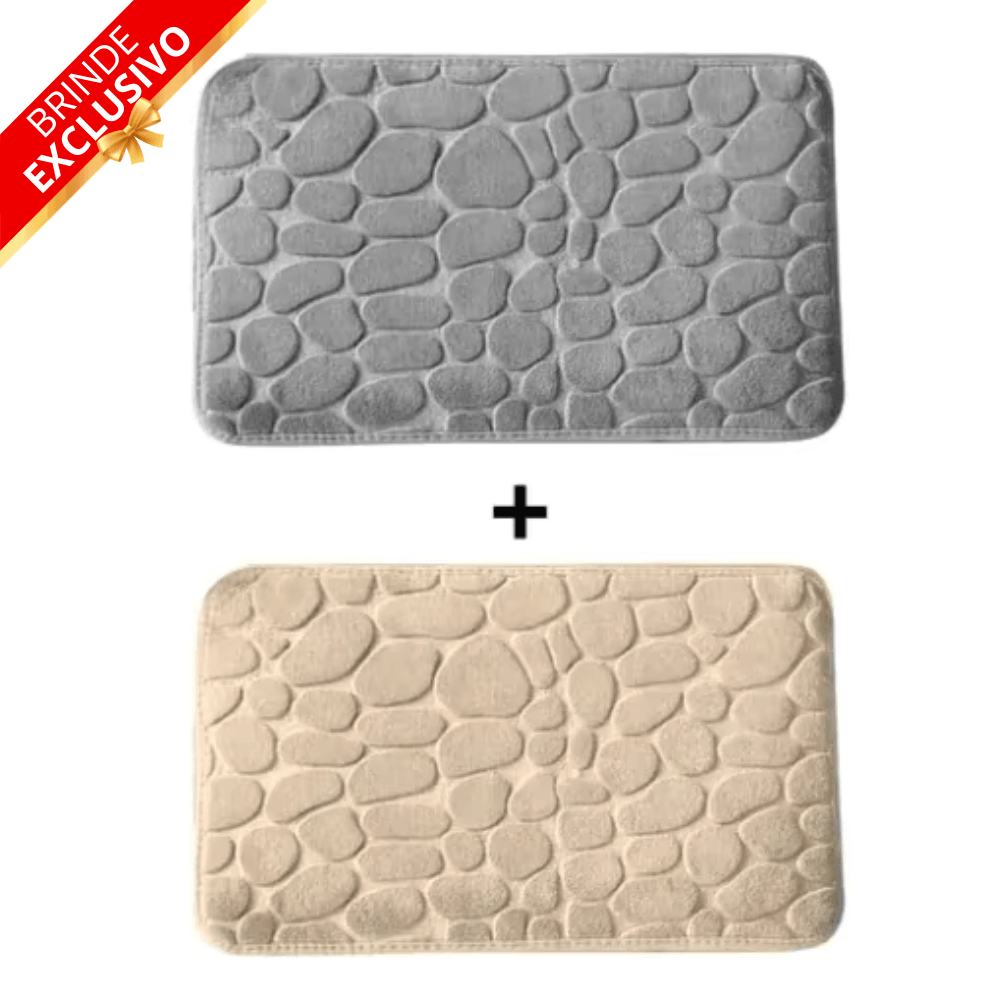 Tapete para Banheiro Antiderrapante Ultra Absorvente – (Compre 1 leve 2 + Brinde Exclusivo)