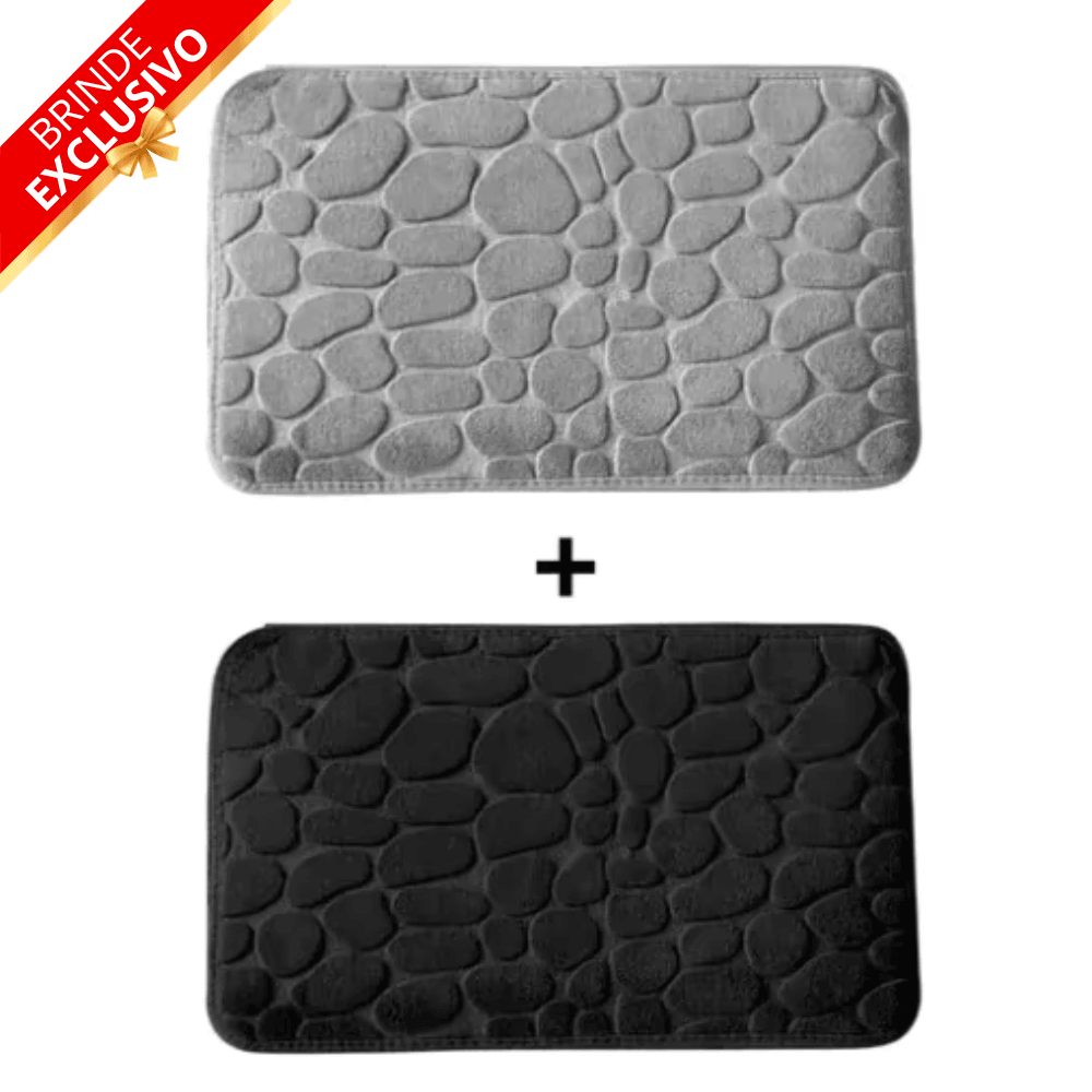 Tapete para Banheiro Antiderrapante Ultra Absorvente – (Compre 1 leve 2 + Brinde Exclusivo)