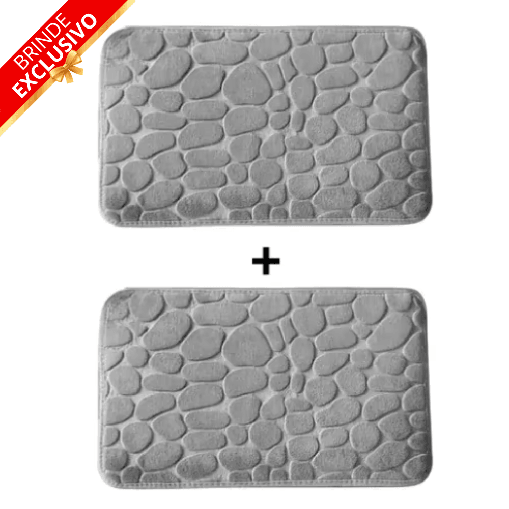 Tapete para Banheiro Antiderrapante Ultra Absorvente – (Compre 1 leve 2 + Brinde Exclusivo)