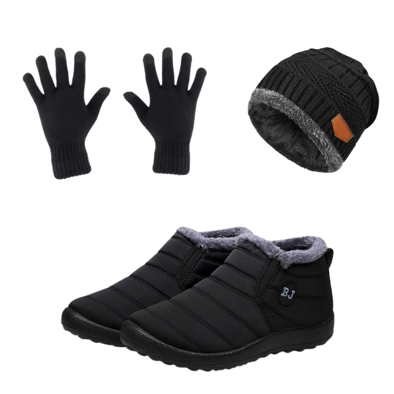 BJ Therm™ - Bota de Inverno Impermeável Unissex + BRINDE: 1 Gorro e 1 Luva